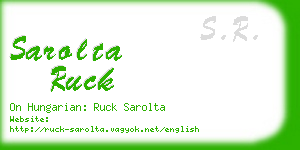 sarolta ruck business card